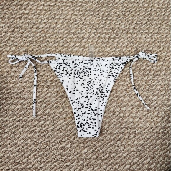 Zaful NEW White Polka Dot Cheeky Bikini Swim Suit Swimsuit Halter Bathin… - Picture 9 of 11